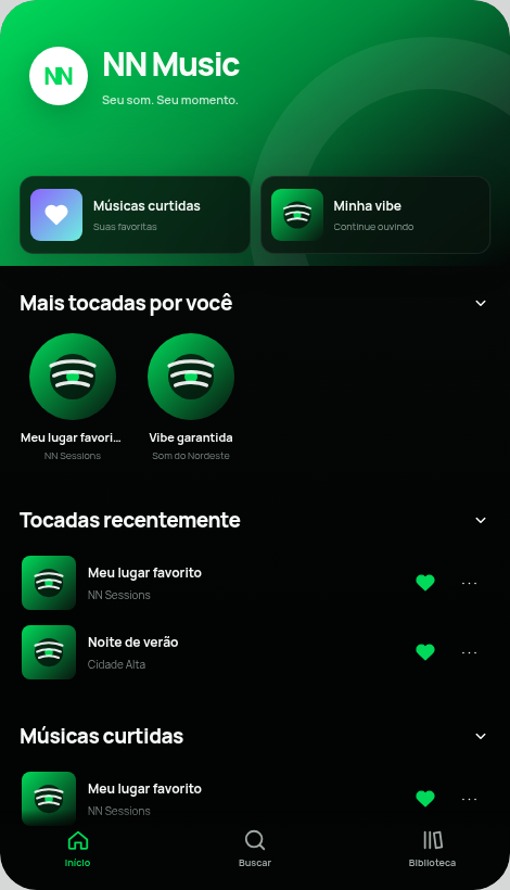 Interface original do NN Music